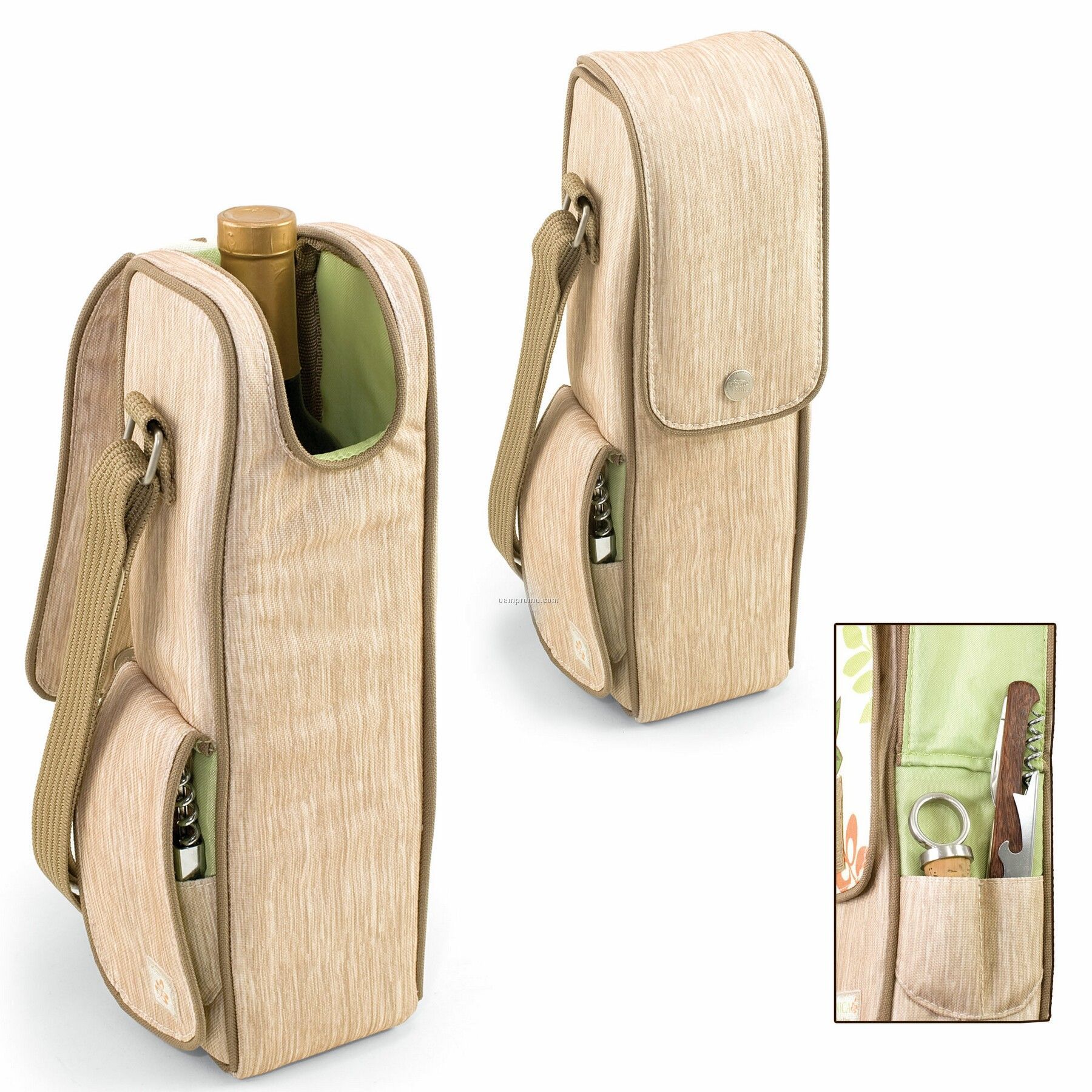 canvas wine bottle carrier